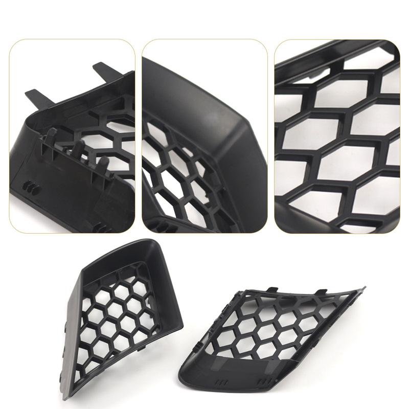 2pcs Matte Black Front Bumper Upper Grill Left Right Replacement for SEAT Ibiza Cordoba Typ 6L 2002-2009 6L0853676A01C