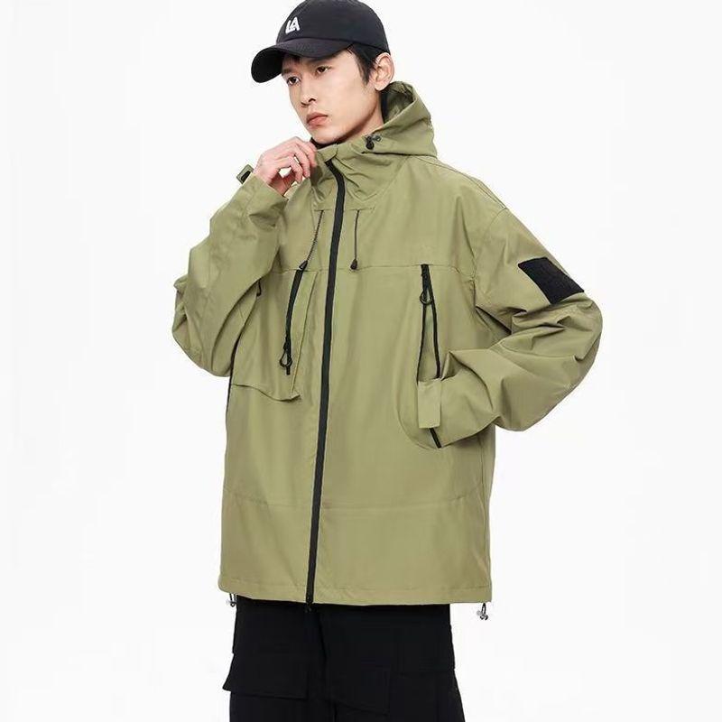 Trendy Men's Functional Windproof Waterproof Softshell Outdoor Jacket