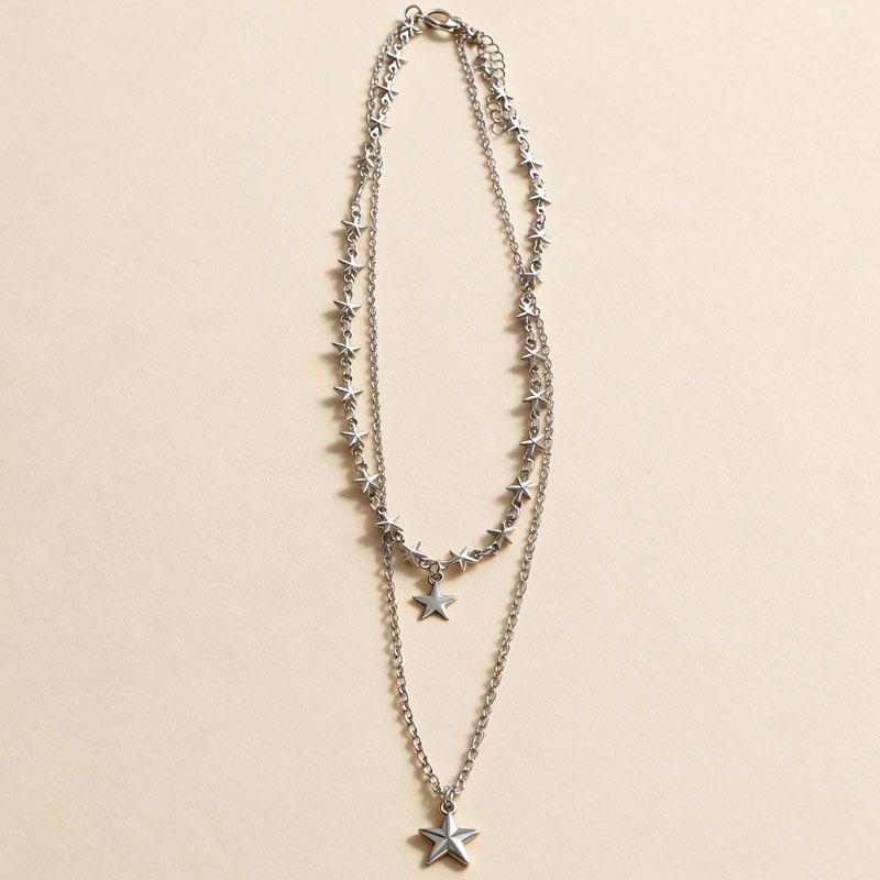 Essential Double-Layered Star Necklace for Stylish Women – Perfect Gift for Your Bestie!