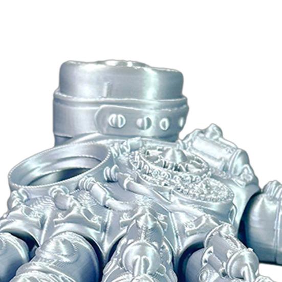 3D Printed Mechanical Hand Figurine Movable Joints Robotic Hand Statue Stress Relief Palm Fidget Toy Home Office Desktop Decoration Ornament