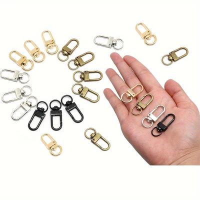 10 pièces en alliage de métal porte-clés boucle pendentif rotatif bricolage sac boucle voiture porte-clés en métal boucle universelle porte-clés boucle à pression crochet boucle boucle en alliage