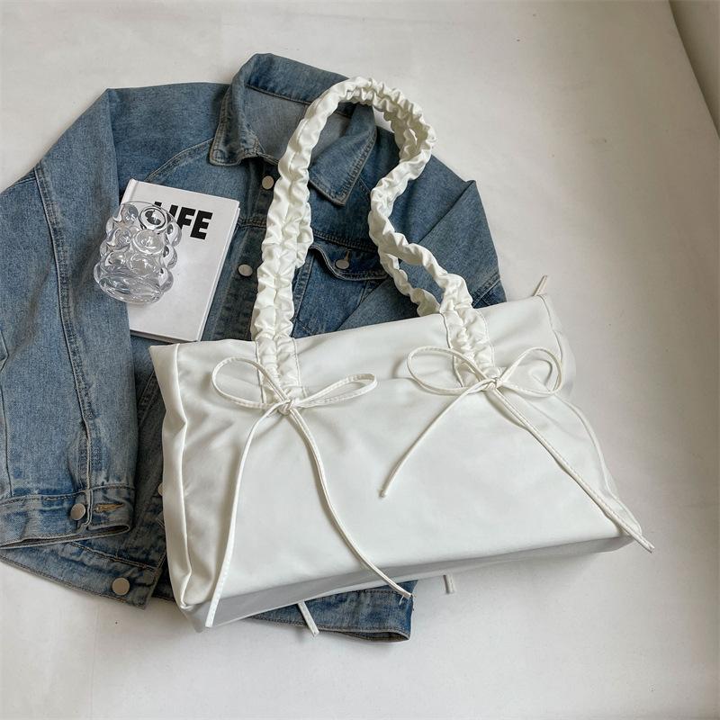 Fashion Pleated Large-capacity Bag Women's 2025 Spring and Summer New Korean Version Simple Casual Tote Bag Commuter Shoulder Bag