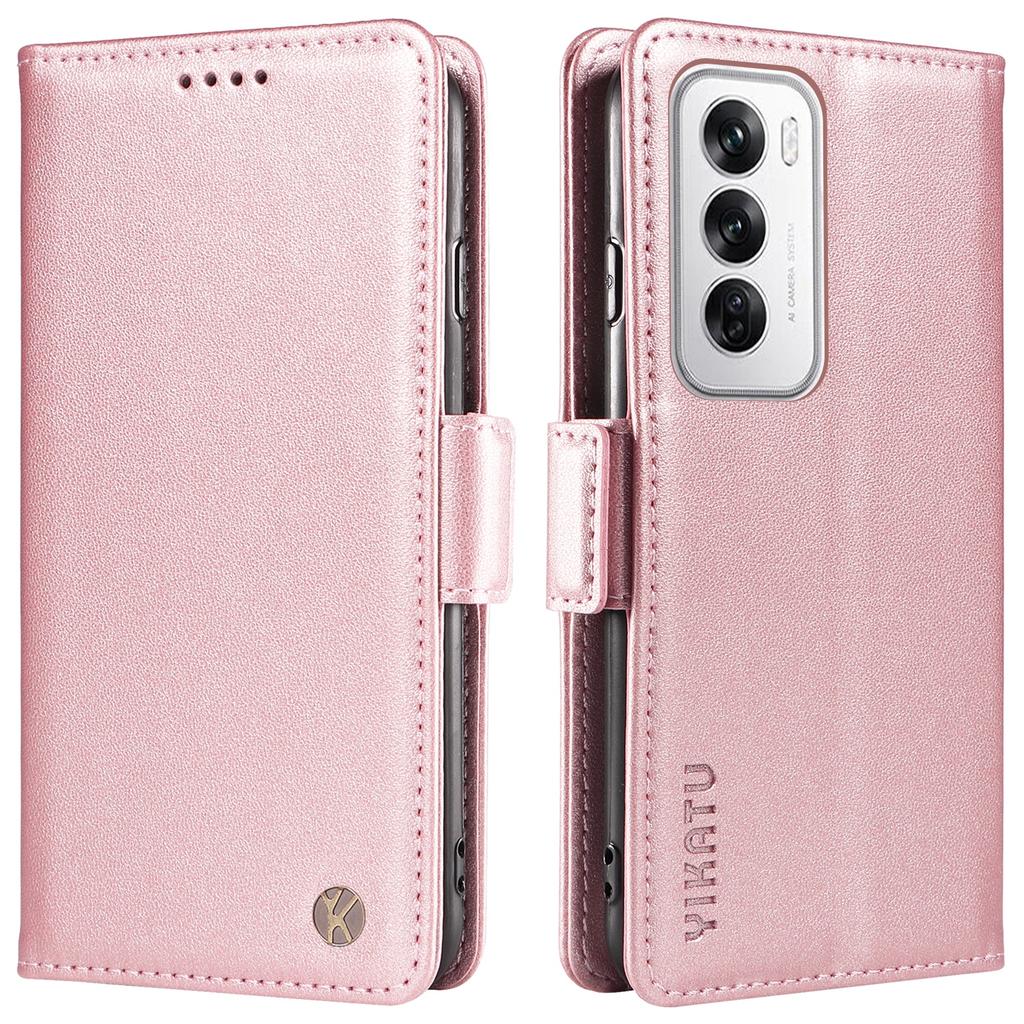 For Oppo Reno12 5G (Global) Case Magnetic Side Clasps Leather Wallet Phone Cover