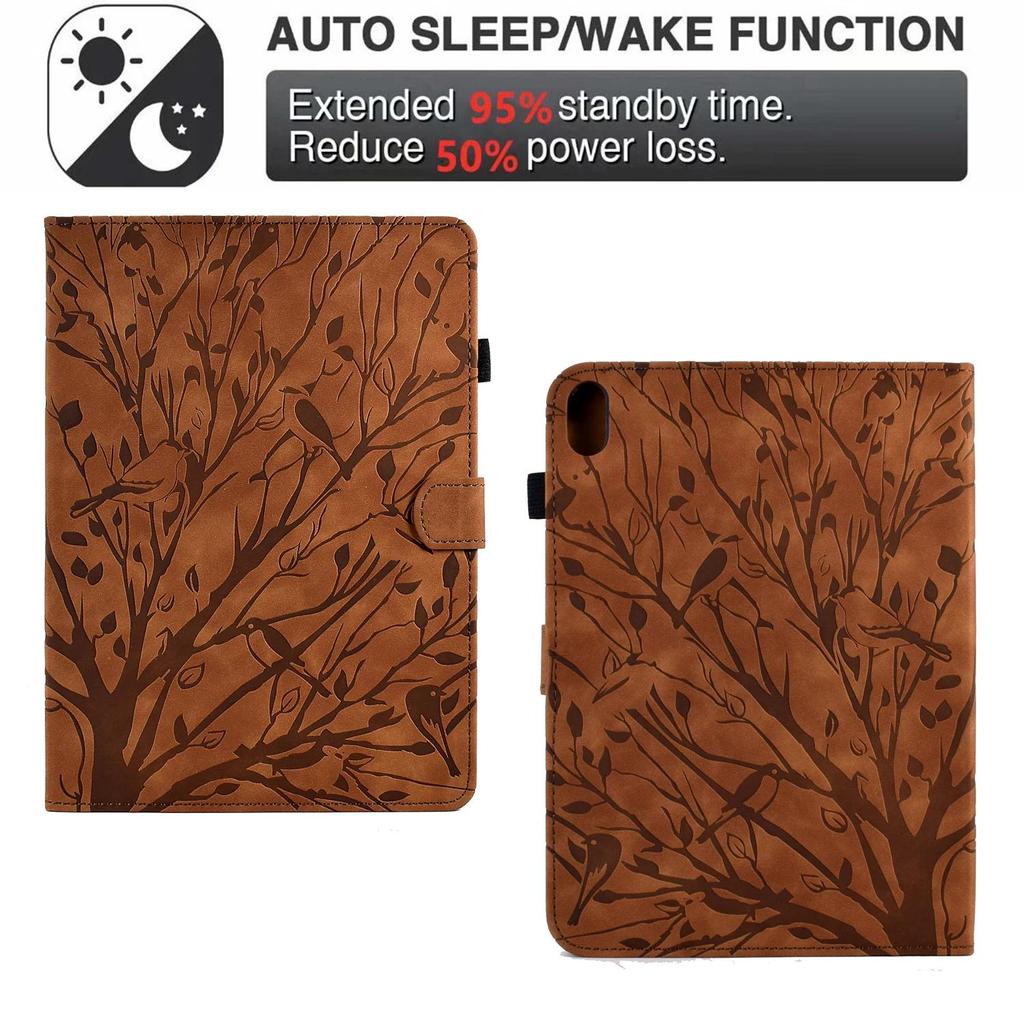 Geprägtes Baumleder-Wallet-Case für Ipad 10”2 Case 9. 10. 10.9 10. Air3 Pro 10.5 9.7 5. 6. Mini 6 Air2 Kartenfach-Klapphülle Fundas