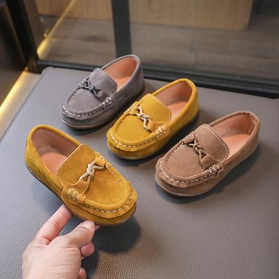 Nieuwe Kinderen Flanellen Doudou Schoenen Lage Opening Lage Schoenen Zachte Zool Casual Schoenen Britse Stijl Kleine Leren Schoenen