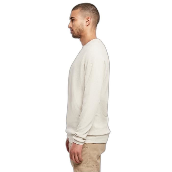 Pull à manches longues - Urban Classics - Gris clair - 100% coton - Col ras du cou - Manches raglan