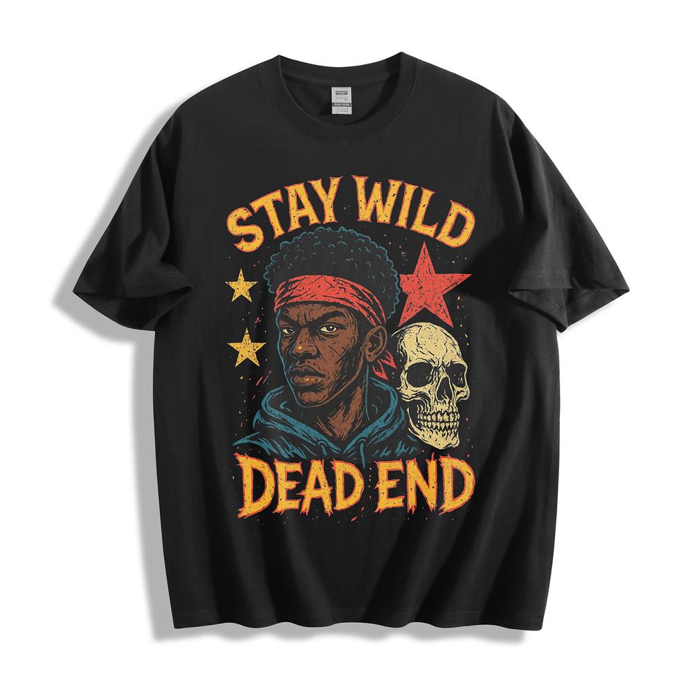

Stay Wild Skull Street Tee – Urban Afro Warrior x Gangstar Fire Graphic T-Shirt 3XL