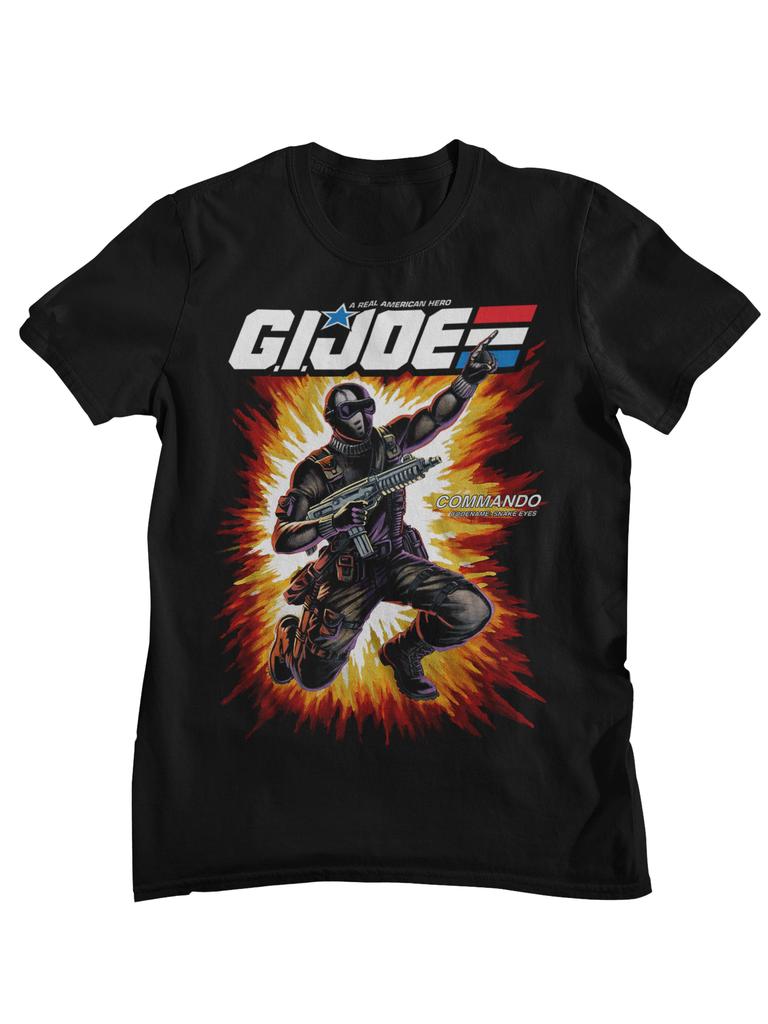 G I Joe A Real American Hero Retro Cartoon Character Printed Tshirt Unisexs and Womens Cotton Street Top