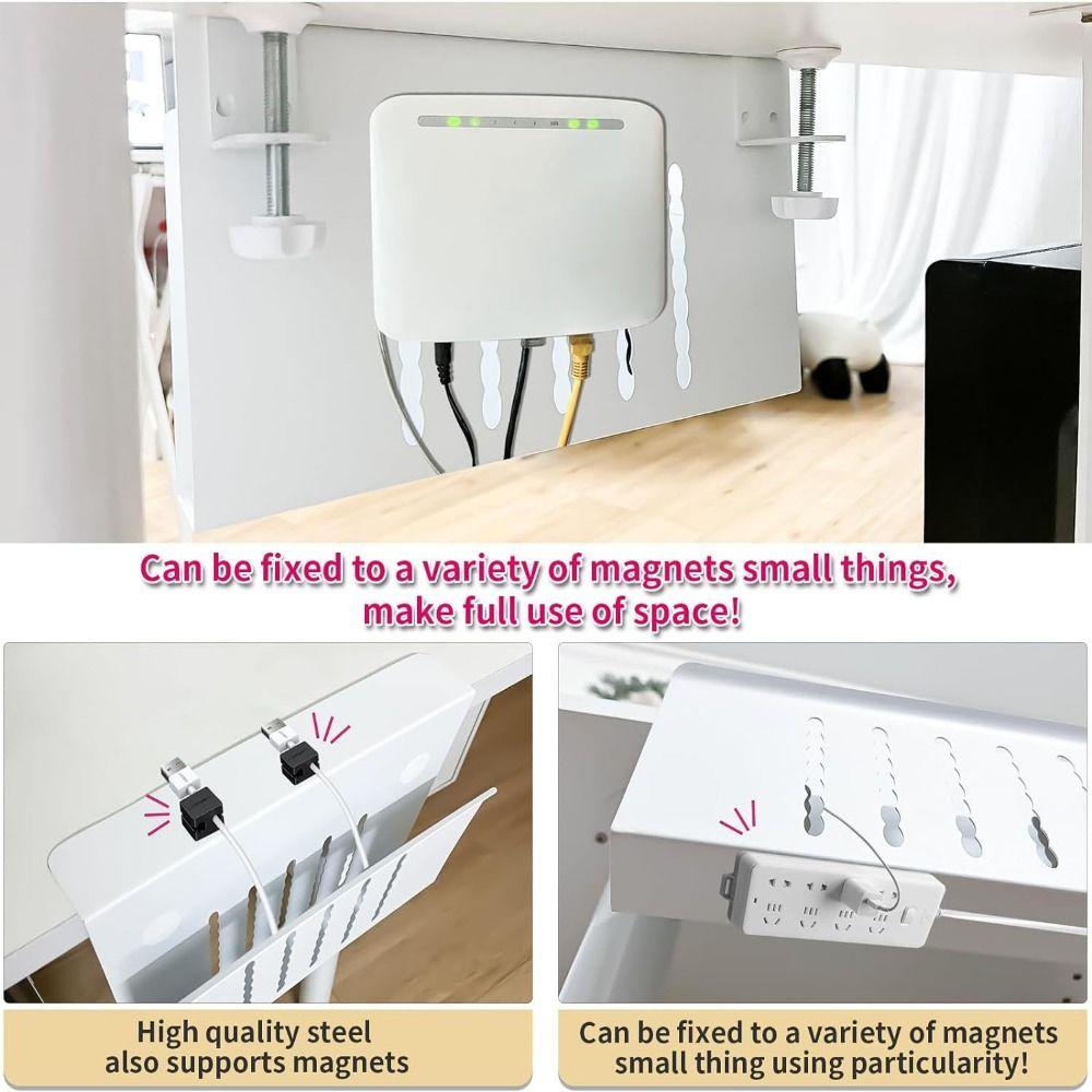 No Drill Under-desk Laptop Tray Desk Mount Clamp On Desk Shelf Hanging Desk Organizer  Home