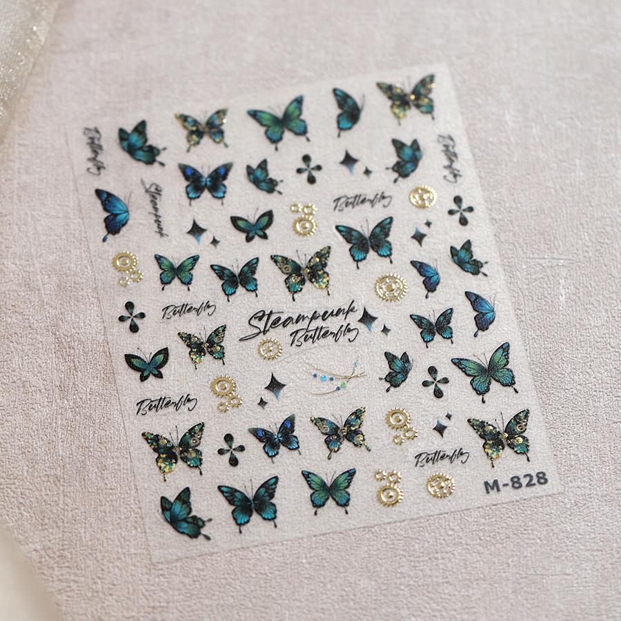 

TENSOR M-828 Элегантные прозрачные наклейки для ногтей Аврора Бабочка