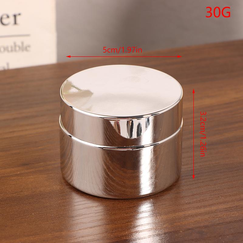 Cosmetic Jar 5-50G Face Cream Glass Bottle Silver Cream Jar Cosmetic Container Empty Nail Glue Jar Travel Makeup Container