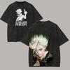 184. T-shirt Lavata Harajuku Dr.STONE Ishigami Senkuu T-shirt Anime Stampata Gotica T-shirt Lavata Abbigliamento Uomo Estate Manica Corta Cotone T-shirt Top Oversize