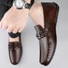 Fashion Fashion Men Slip-on Casual Office Business Shoes Leather Men Trendy Classic Loafers Moccasins Men Outdoor Driving Flats Shoes
