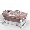 Banheira Dobrável para Adultos com Tampa Grande Capacidade Banheira Spa Para Banheiros Pequenos Viagem Rosa M WSLIHV