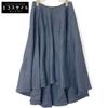 MADISON BLUE MB201-6025 Blue Linen Panel Flare Skirt Skirt XS blueUsed