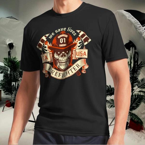 Men s and Women s T-shirts California Firefighter XXL