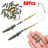 40Pcs/lot Carp Rig Coarse Quick Change Swivels Tail Rubber Cone Anti Tangle Sleeves