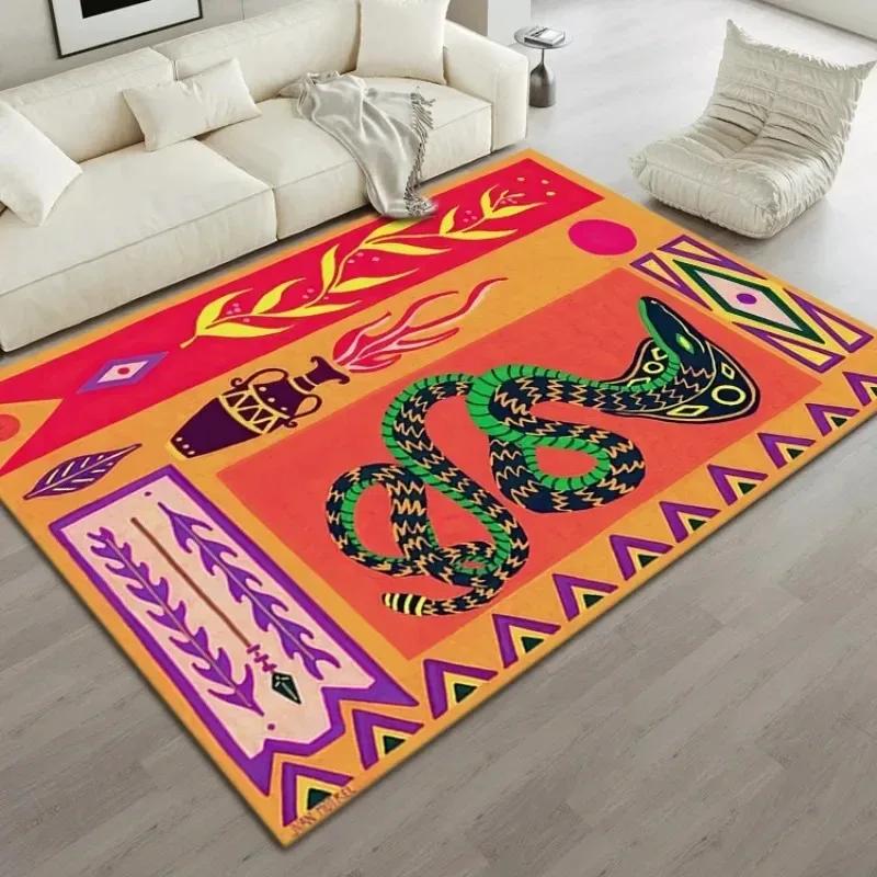 Fashion Leopard Animal Living Room Carpet Retro Art Bedroom Bedside Kitchen Mat Home Coffee Tables Large Area Rug Decoration