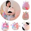 Cute Unicorn Plush Toy Bat Pillow For Kids Rainbow Pig Cat Cow And Bat Designs 35cm