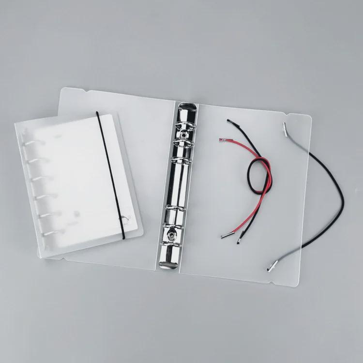 Strap Pp Binder With Frosted Detachable Looseleaf For A4b5a5 Transparent Documents