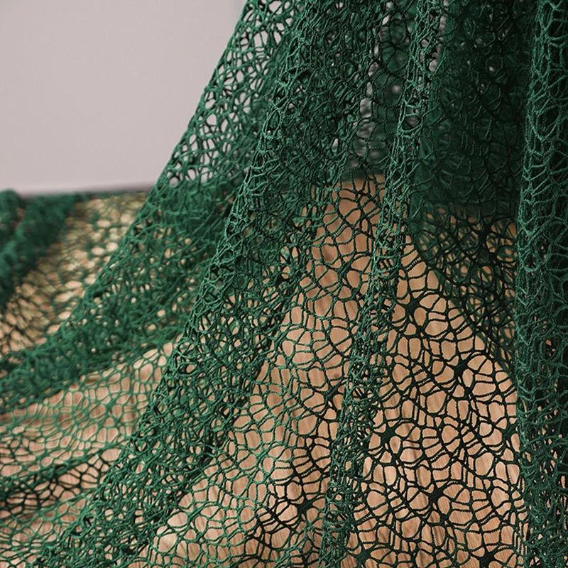 1Yard Avocado Green Hollow Mesh Gauze Irregular Winding Texture Creative Dress Diy Clothing Sewing Fabric Bouquet Packaging