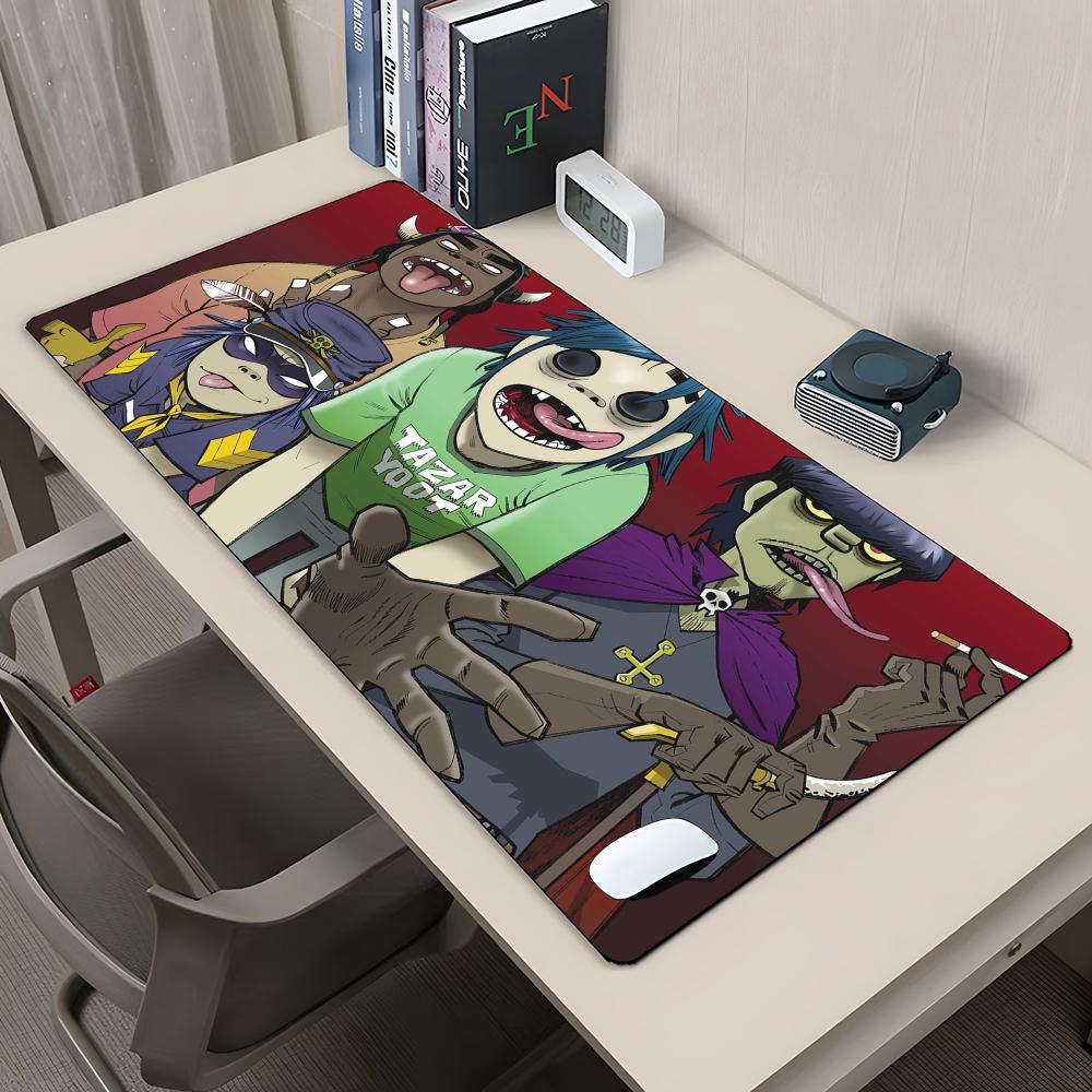 G-Gorillaz Band Mouse Pad Rubber Antislip Keyboard Pad 40x90cm Mousepad Gaming Accessories XXL Office Computer Mat