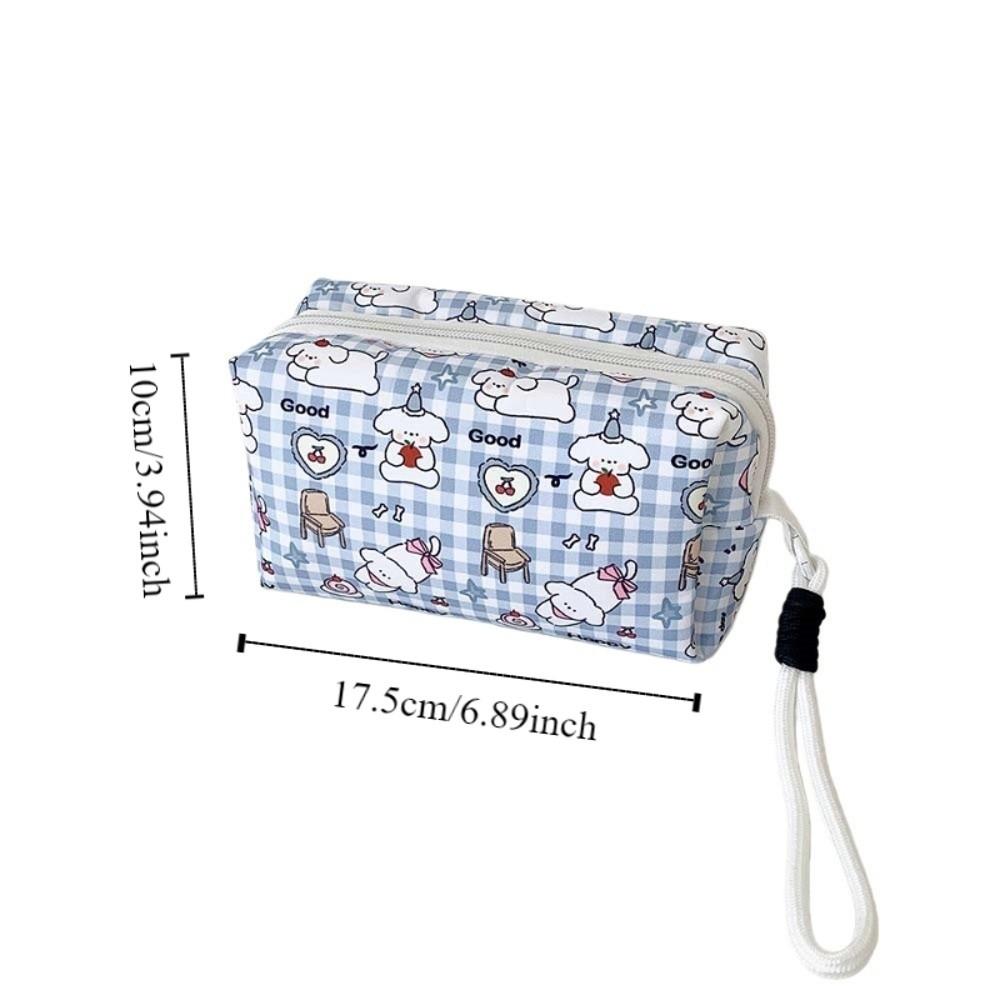 with Lanyard Cloth Cartoon Stationery Bag Pen Bag Pencil Pouch Korean Style Pencil Case  Student