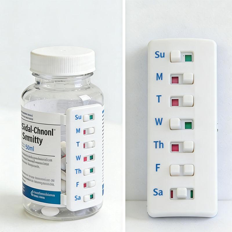 

Reusable Medication Tracker & Color-Coded Reminder System Pill Organizer Attach To Vitamin Bottles Medication Schedule Tracker білий