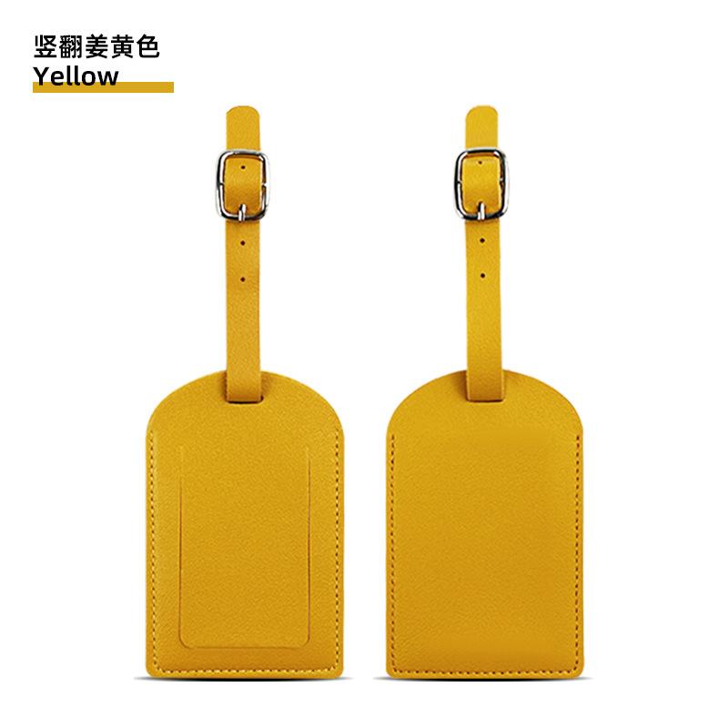 Thickened PU Luggage Tag Women Men Flight Holiday Travel Accessories Suitcase Tags Name ID Address Lable Bag Tags for Luggage