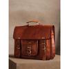 Vintage Brown Leather Bag Men's Messenger Shoulder Laptop Bag Briefcase