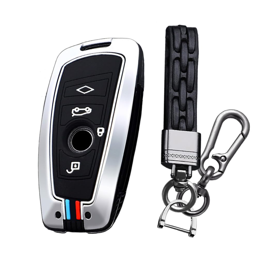 KUNIO BMW Dedicated Key Case, Key Cover, Key Holder, Silicone Alloy, Scratch Resistant, Genuine
