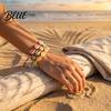 Summer Outfit Accessories Handmade Seashell Bracelet Natural Shell Boho Beaded Adjustable Chic Gift for Her Woven String Bracelet Women Beach