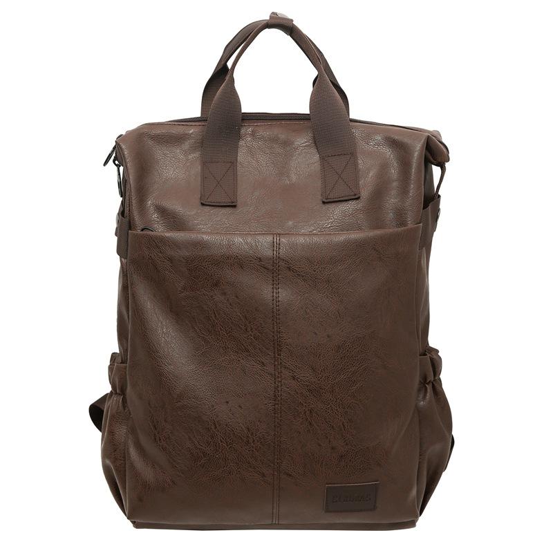 Schoolbag1011 New Fashion Backpack Men's Simple Casual Backpack College Student School Bag Large Capacity Travel Bag Tide