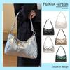 Women Quilted Tote Bag Fashion Padded Shoulder Bag Large Capacity Down Tote Handbags Casual Winter Commuting Bag