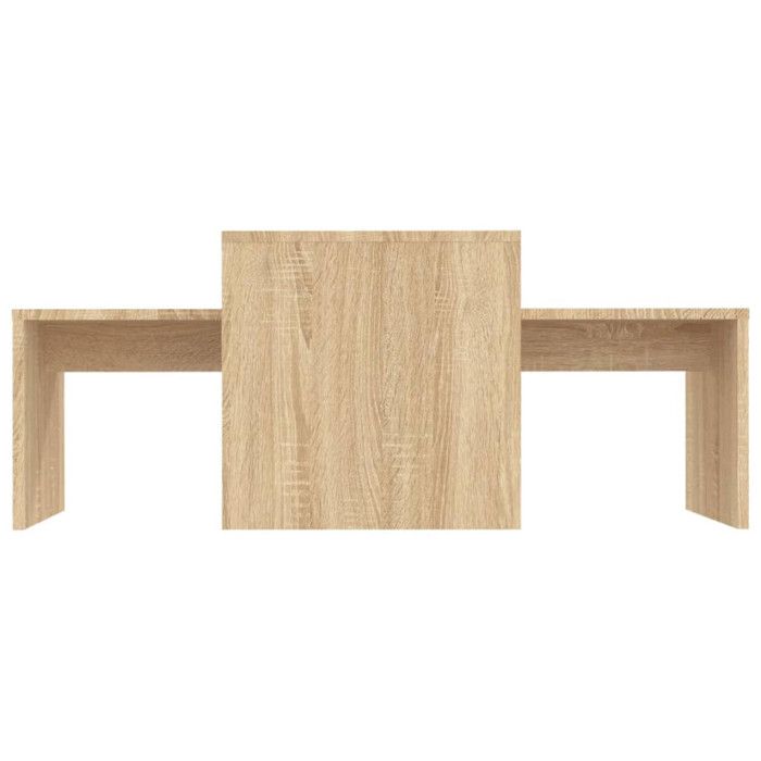 VidaXL Ensemble de tables basses Chêne sonoma 100x48x40 cm Aggloméré