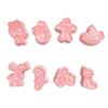 8pcs/set Christmas Theme Cookie Cutters 3D Plastic Biscuit Mold Cookie Stamp DIY Fondant Cake Mould Kitchen Baking Tool