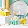 Safe Silicone Ice Lolly Maker With Detachable Stick Creative 6 Compartments Popsicles Tray Ice Cream Making Molds