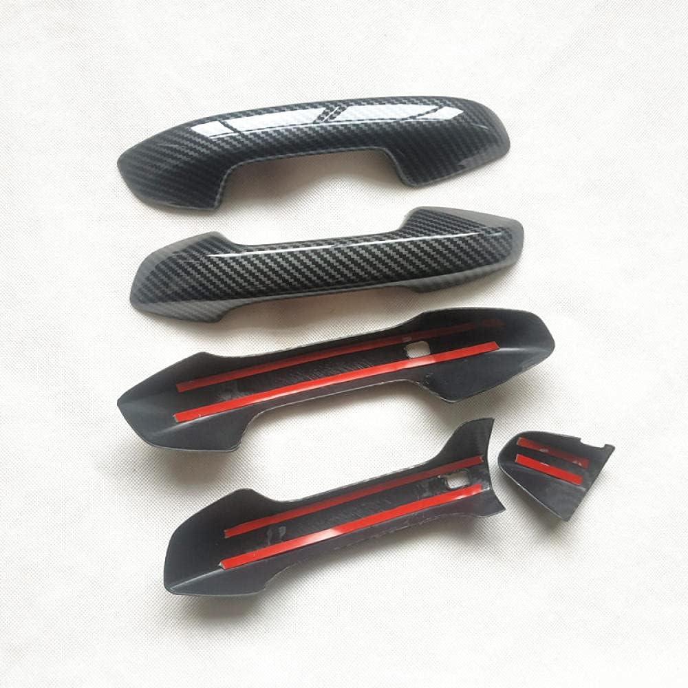 Door Handle Cover Trim Fit for Kia Forte Cerato K3 BD 2019 2020 2021 GT ABS Plastic Imitation Carbon Fiber-RHD