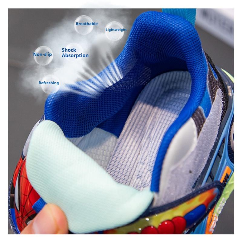 Children's Basketball Shoes Breathable and Comfortable Boys' Casual Luminous Soft-soled Sports Shoes
