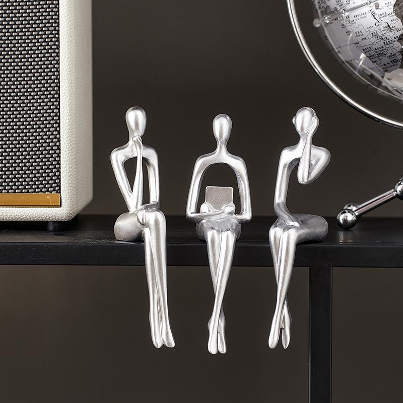 1Pc Desktop Special Character Ornament Home Living Room Wine Cabinet Office Abstract Scene Craft Decoration