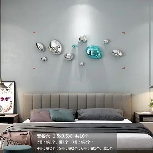Wall Decoration Stone 3D Golden Stone Wall Background Display Plating Simulation Stone Pendant Wall Hanging Ornaments Room