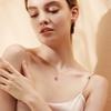 Rose Gold Color Pendant Gemstone Natural Red Ruby Treasure Pendant 45cm Necklace Jewelry Pendant