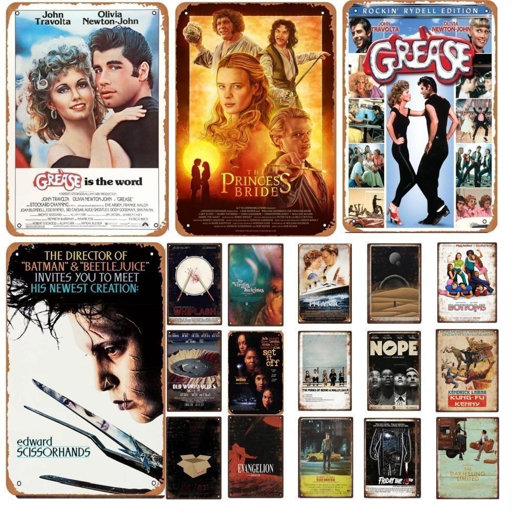 Classic Movie Metal Poster Decor Plates Vintage Metal Tin Plaque Poster for Pub Bar Wall Art Man Cave Decorative Plates Decor