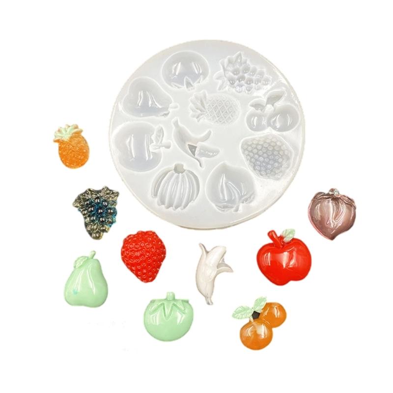 Creative Silicone Casting Molds Necklace Molds Silicone Texture Perfect for Necklace and Earrings with Fruit Shape
