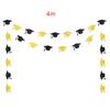 Graduation Season School Party Decoration 2M Doctor Hat Latte Glitter Decoration Flag Creative Modeling