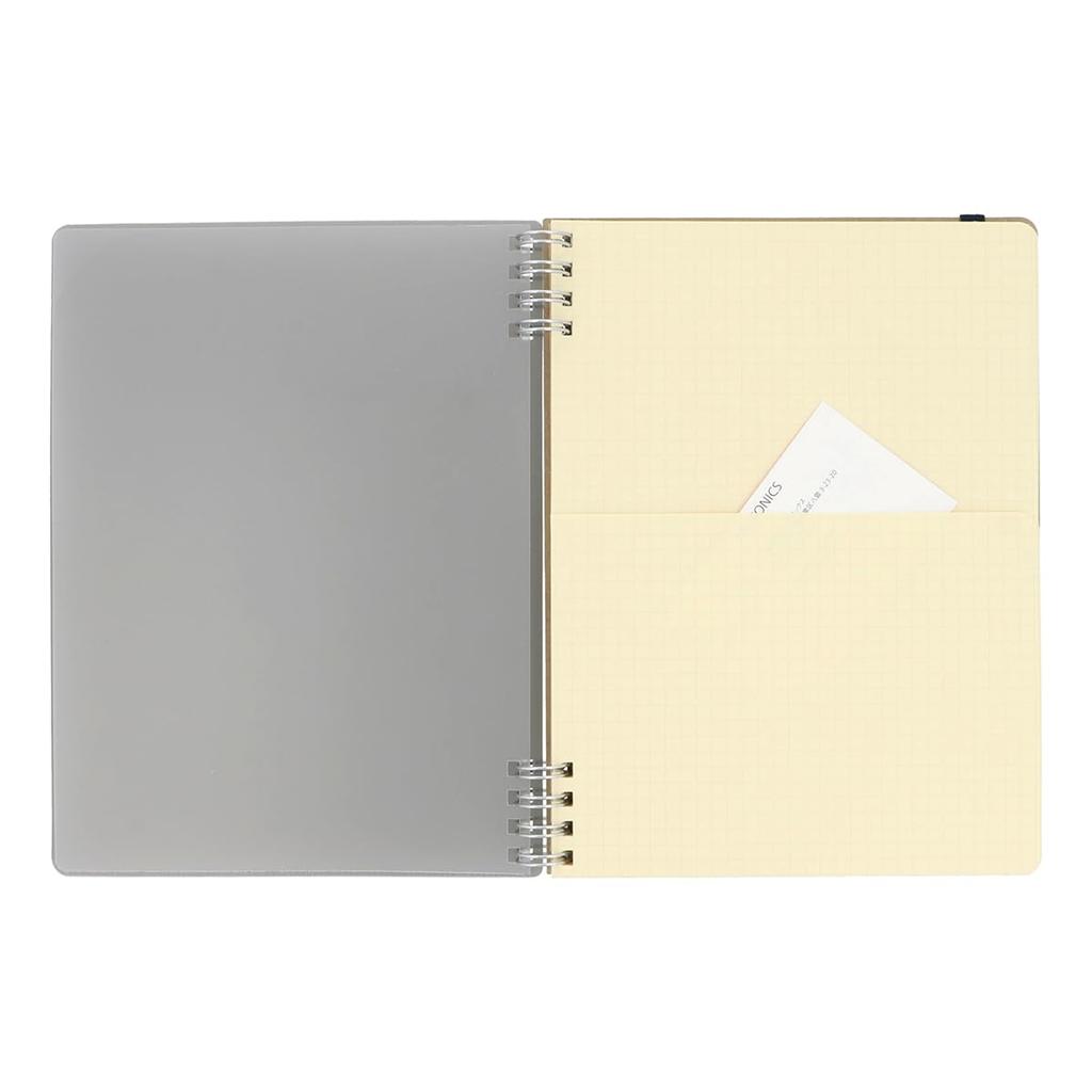 Rollbahn Copertă Flexibilă Buzunar Transparent A5 [Rollbahn de Călătorie] [Delfonics] 360° (Gri clar)