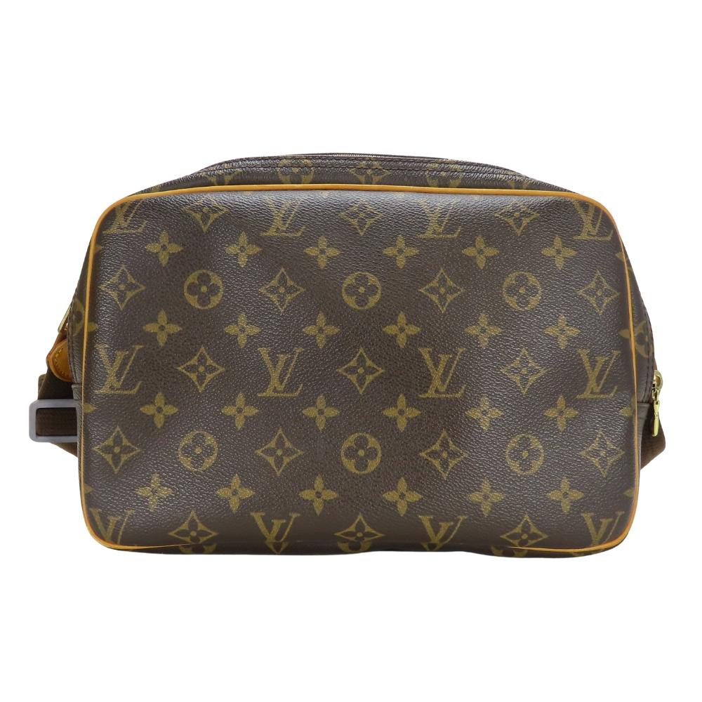 Used LOUIS VUITTON Shoulder Bag Reporter PM M45254 Monogram/Nume Leather Brown Popular