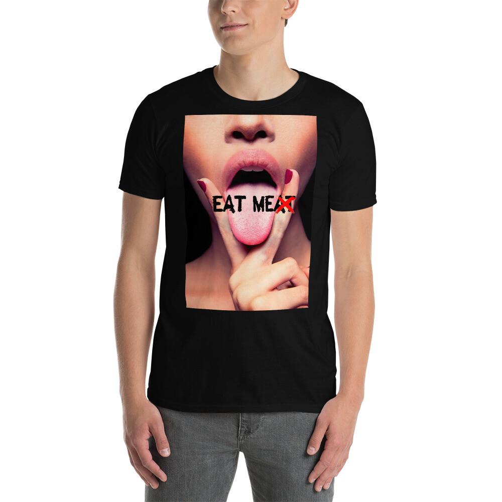Vegan Veganism Eat Me Funny Short-Sleeve Unisex T-Shirt Mens Womens Tees Top S