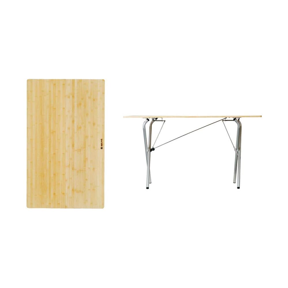 Snow Peak One Action Table LV-015TR Bamboo Folding Compact Table with Bamboo Top