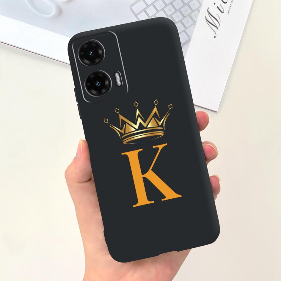 For Motorola Moto G35 5G Case G 35 Cover Cute Crown Letters Soft Silicone Back Cover For Moto G35 2024 Phone Case MotoG35 Fundas
